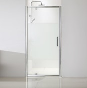Porte de douche pivotante sérigraphié, chromé 70 cm, Quad | Leroy Merlin